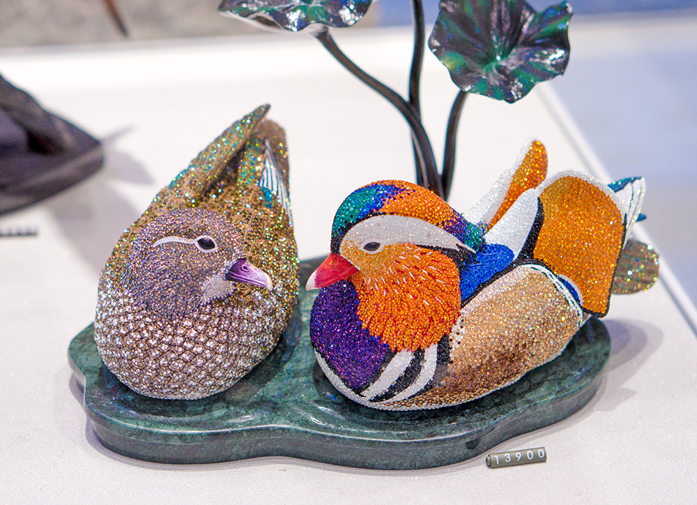 chmuck Kristallstein Swarovski Elements art кристаллы Сваровски стразы Vienna Wien Вена Mandarinente Mandarin Duck утка мандаринка