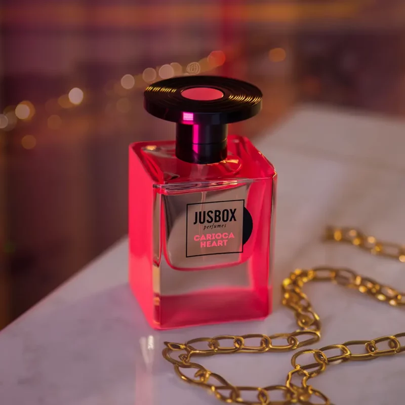Jusbox Carioca Heart perfume fragrance bottle rio sunset
